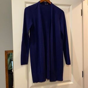 Eileen fisher long sweater, brilliant blue color, size S